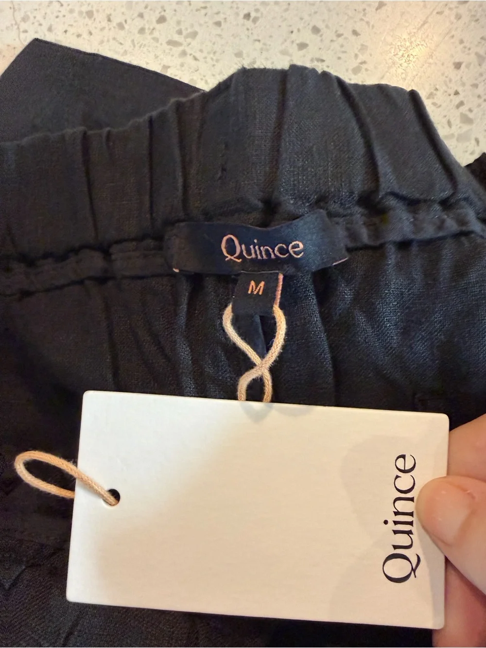 Quince cropped linen